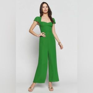 REFORMATION Sustainable Luna Crepe Viscose Jumpsuit Sz 12 Like New SOLD OUT